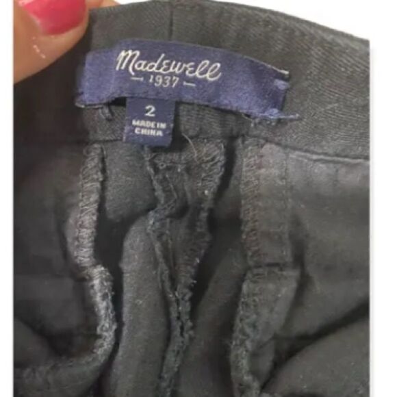 Madewell 01641 Reade Pants In Black Size 2 - Picture 4 of 7